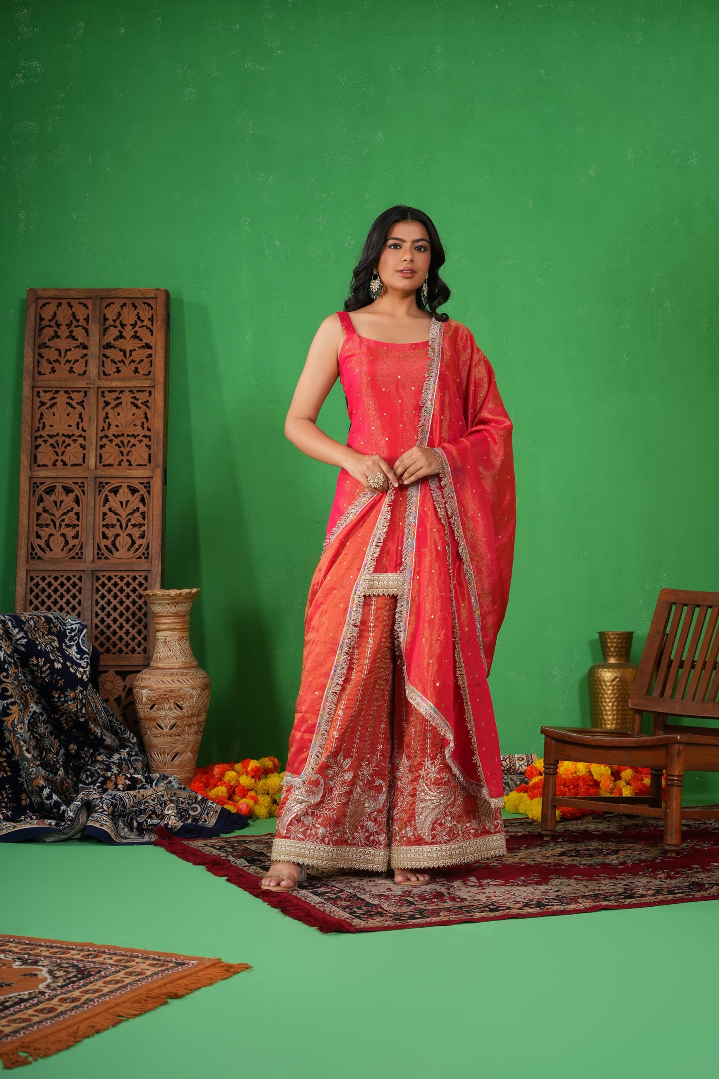 Kanak – Pink Sharara Set