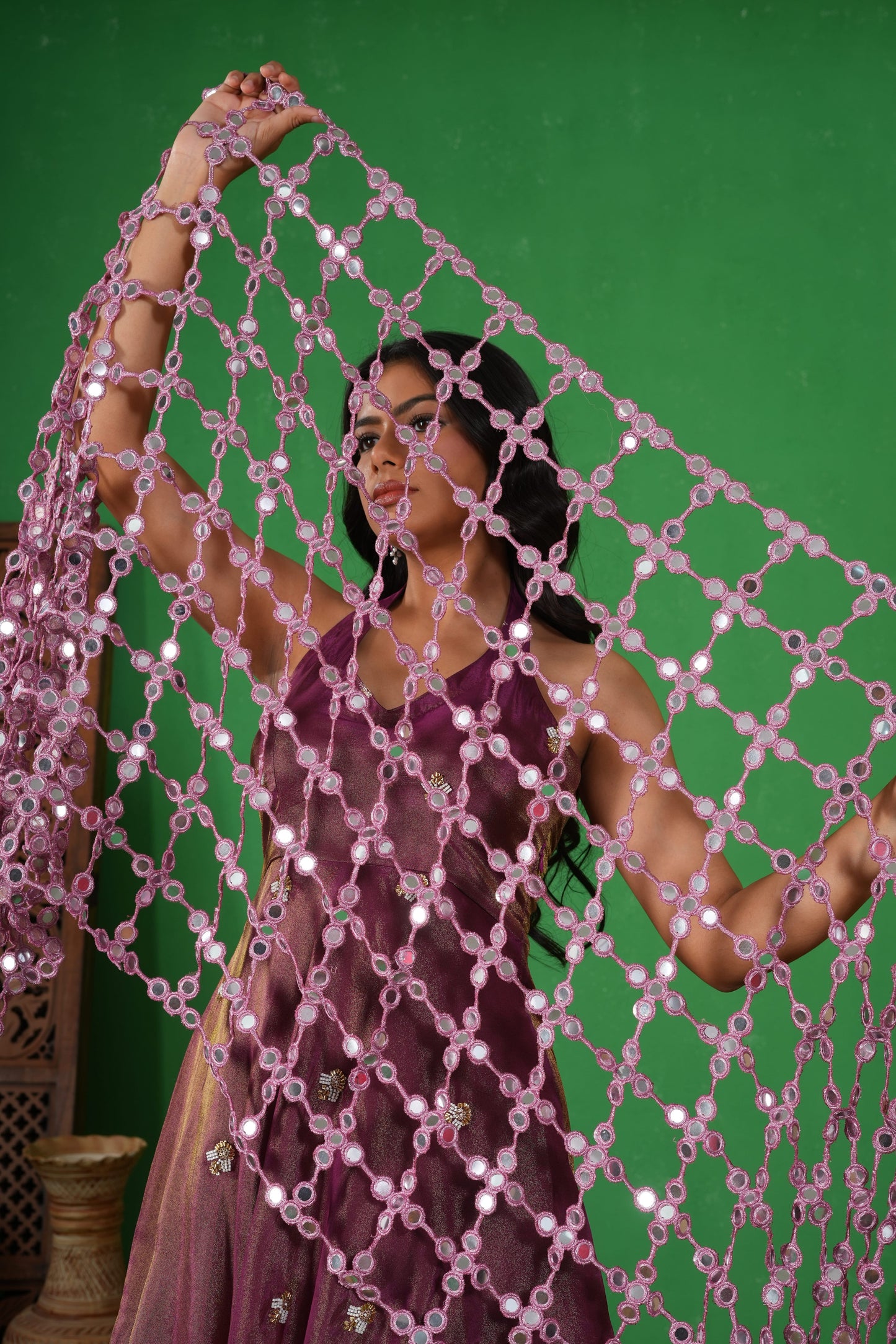 Nayra – Plum Mirror Co-ord Set