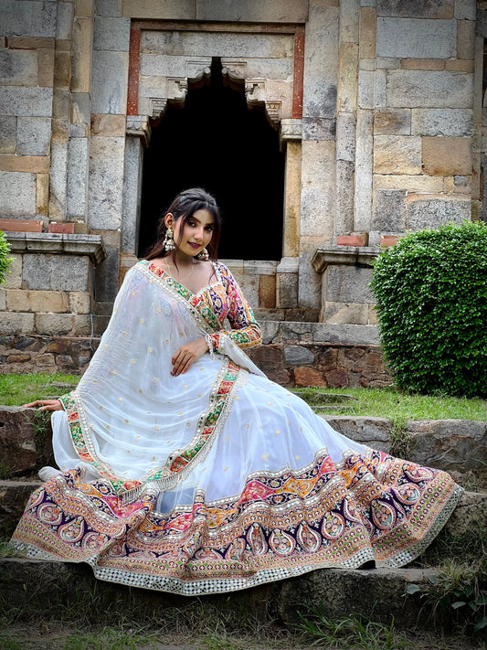 Shwet Rangoli Lehenga