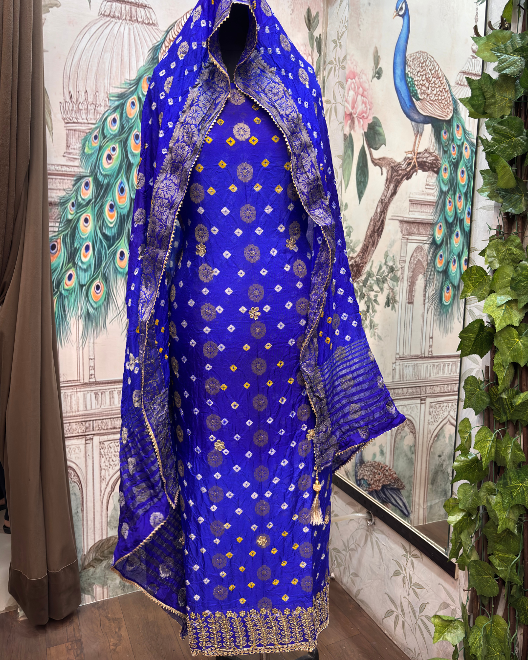 Blue Bandhej Suit