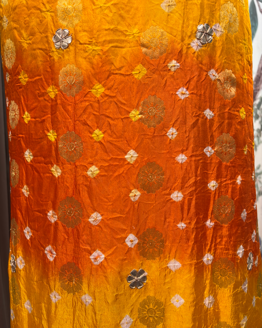 Yellow Bandhej Suit