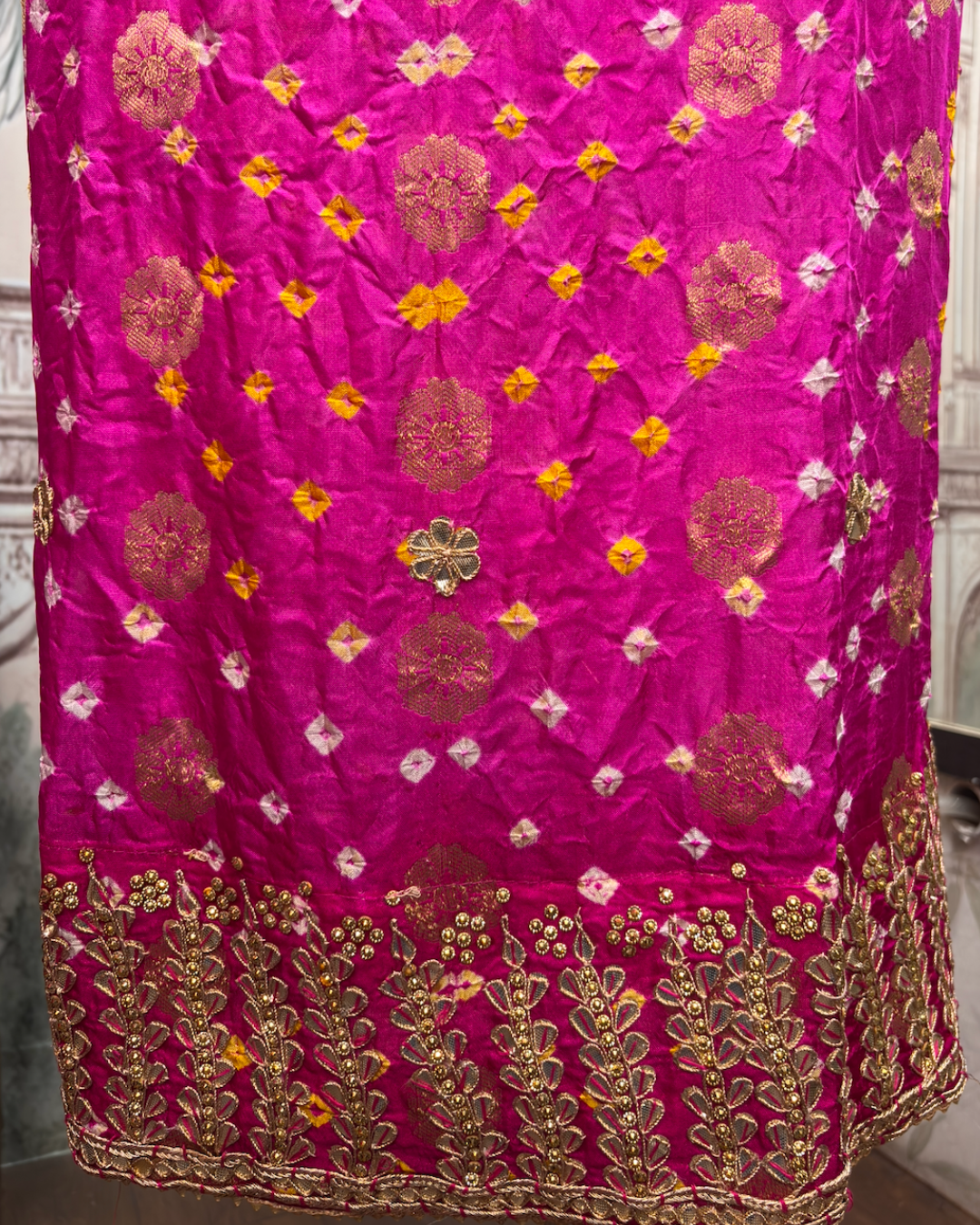 Pink Bandhej Suit