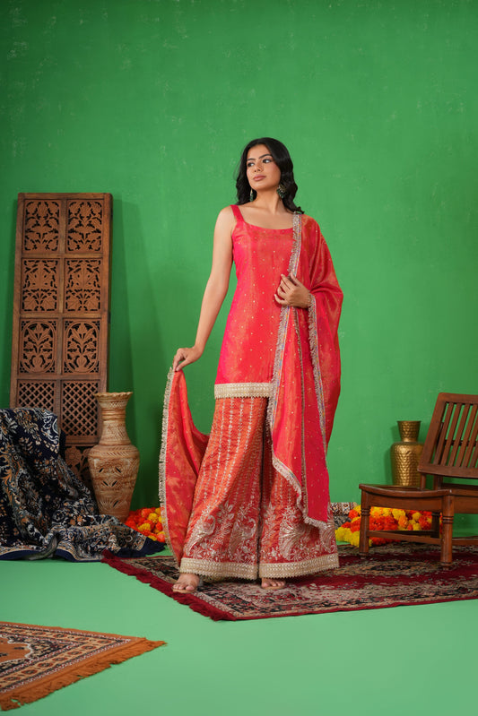 Kanak – Pink Sharara Set