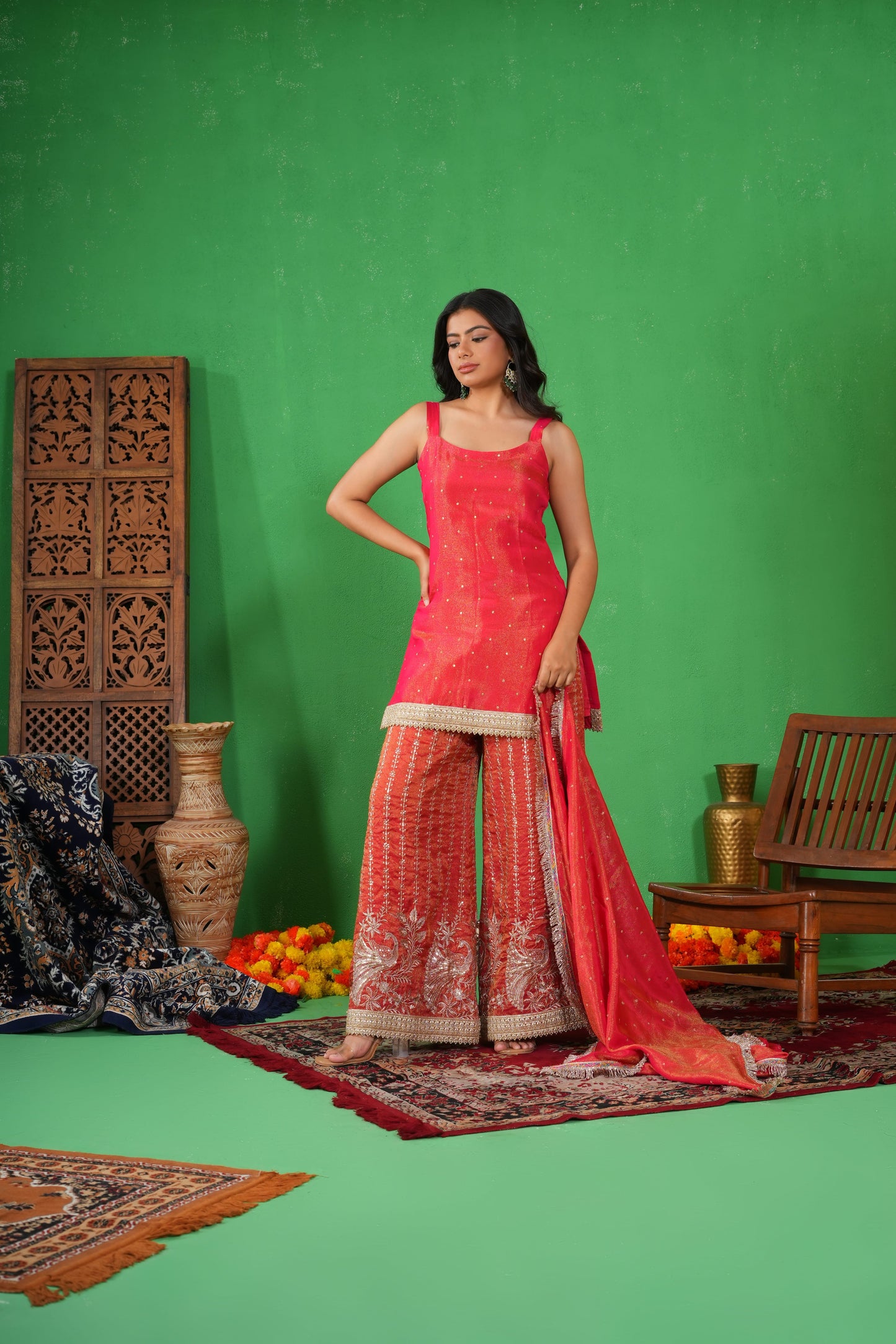 Kanak – Pink Sharara Set