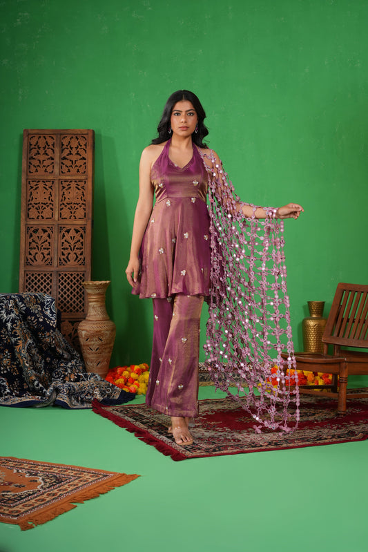 Nayra – Plum Mirror Co-ord Set