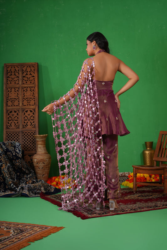 Nayra – Plum Mirror Co-ord Set
