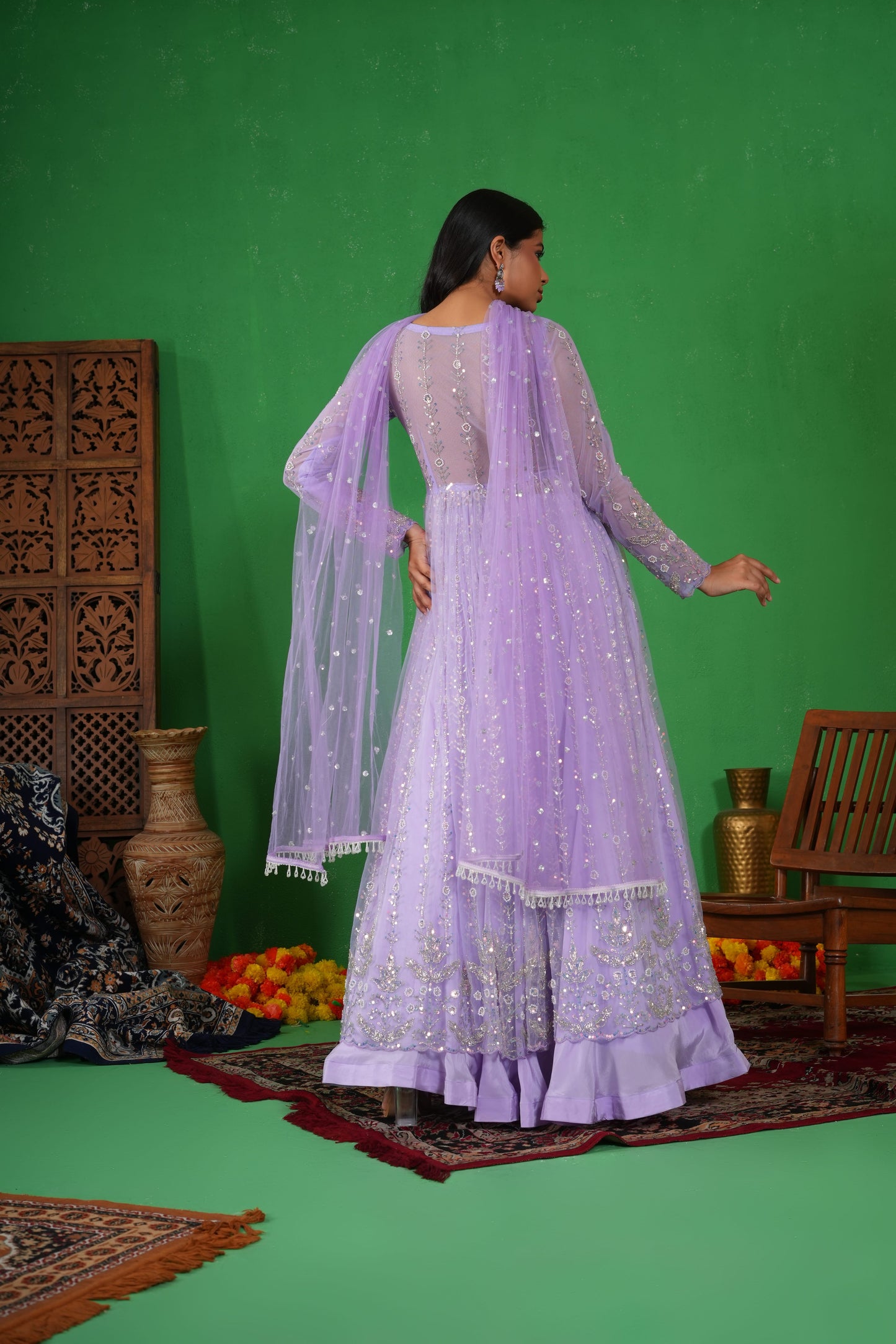 Lavender Noor Anarkali