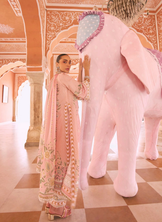 Olisha Lawn Pink Kurta Set