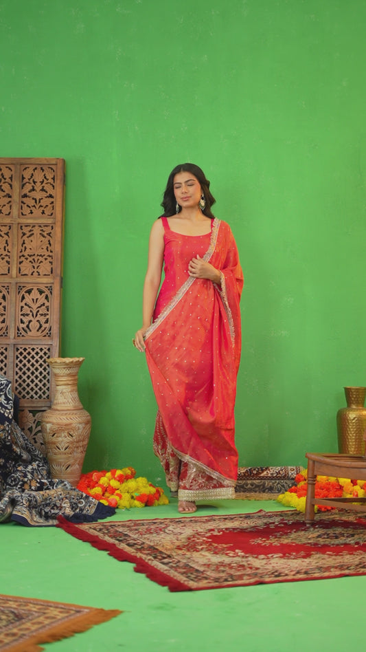 Kanak – Pink Sharara Set
